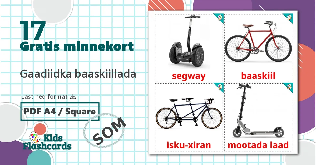 17 Sykkeltransport bildekort