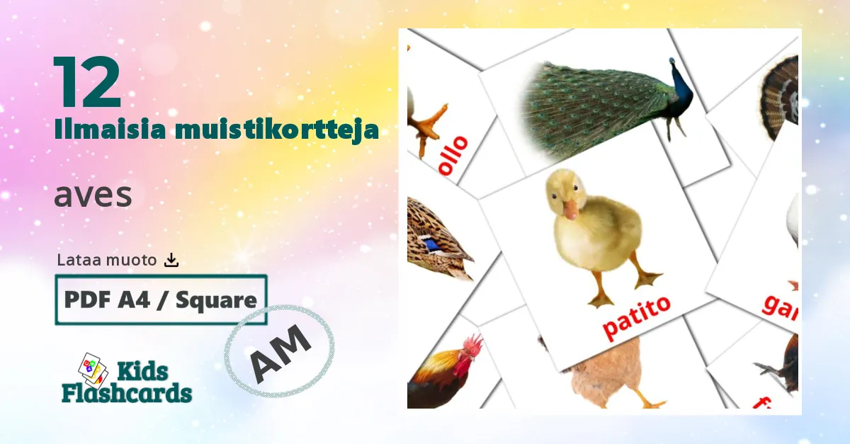 Kalenteri lasten kuvakortit