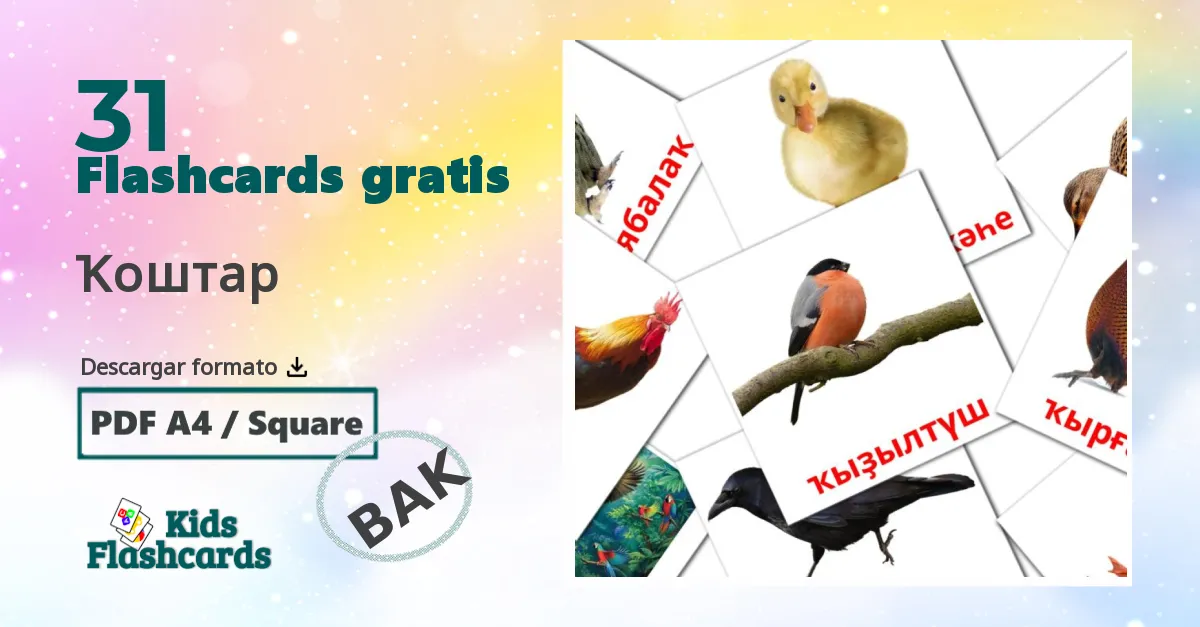 brashkir tarjetas de vocabulario en Ҡоштар