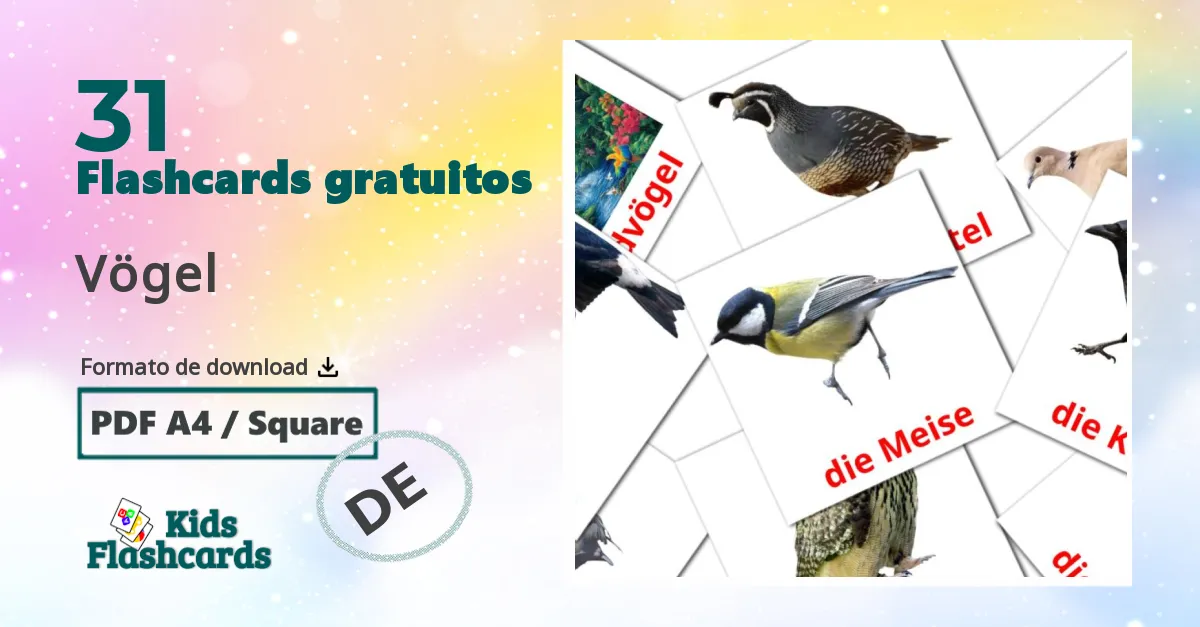 Vögel Vocabulário em alemão Flashcards