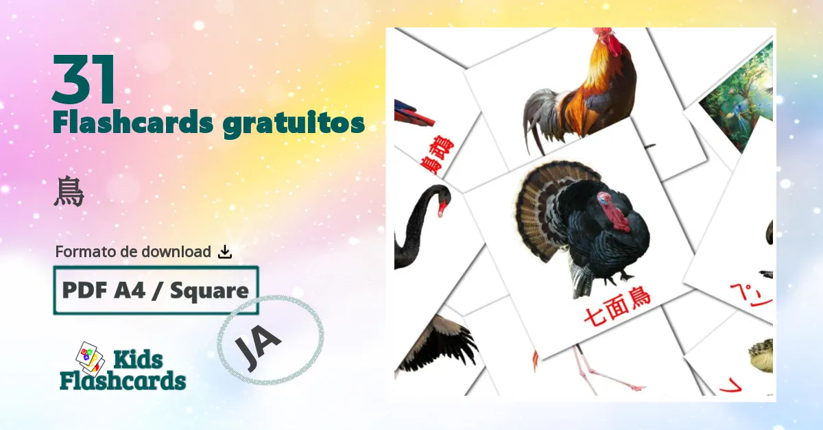 Flashcards de Pássaros