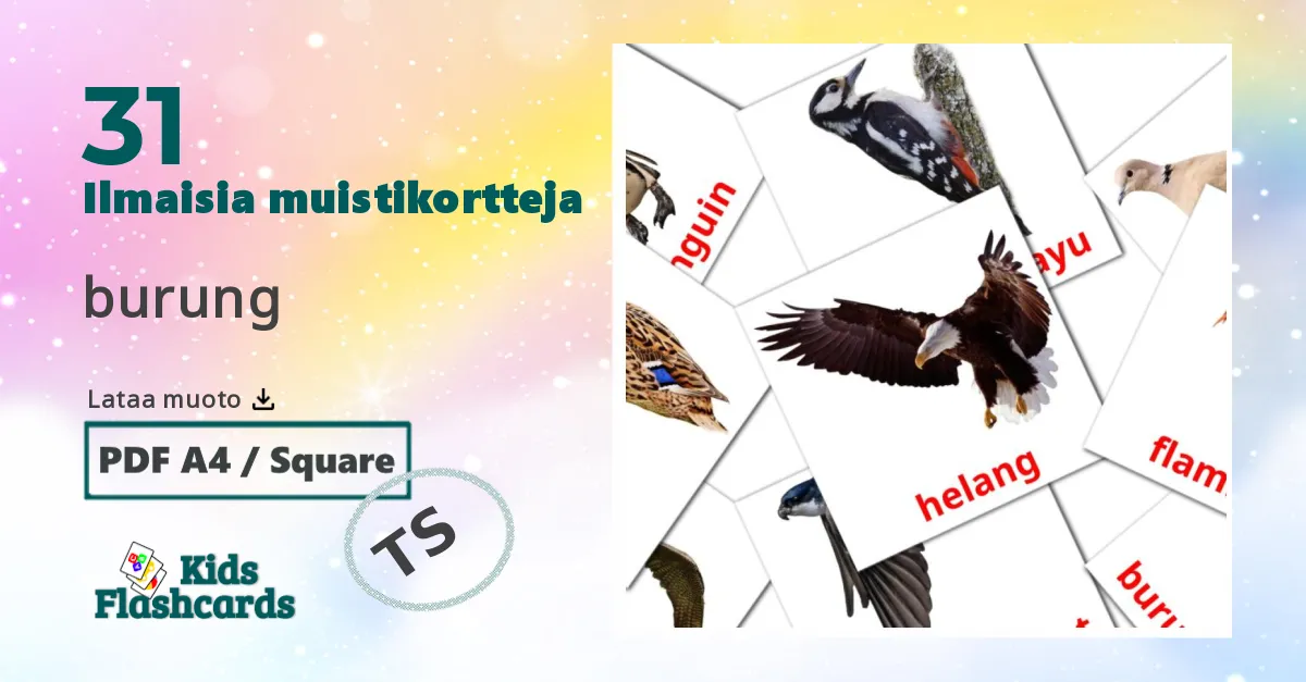 burung  – lasten kuvakortit malaijiksi sanastoon