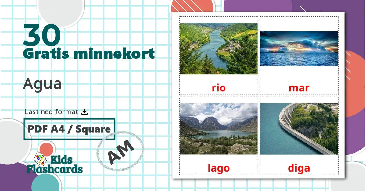 30 Vannmasser bildekort