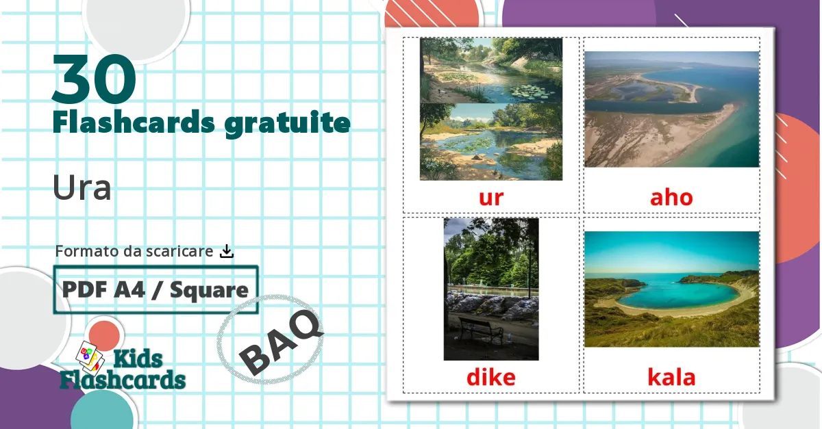 15 flashcards di Corpi d'acqua