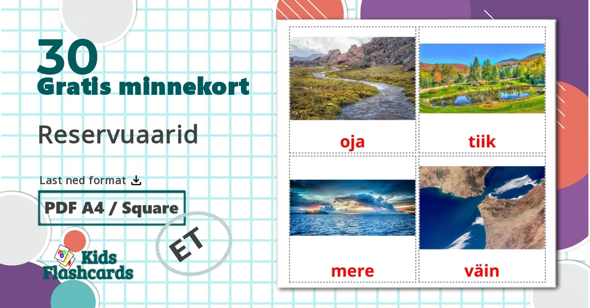 30 Reservuaarid bildekort