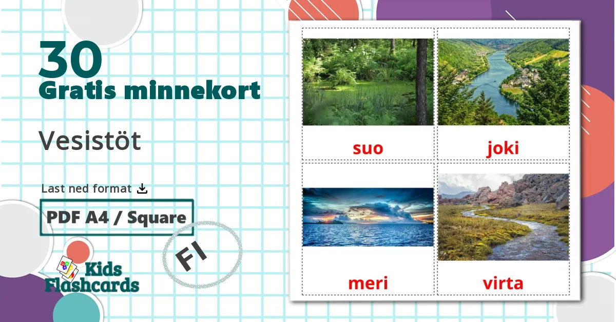 30 Vesistöt bildekort