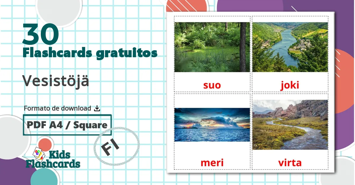 30 Flashcards de Vesistöjä