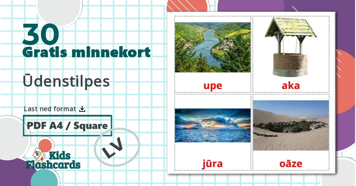 30 Ūdenstilpes bildekort