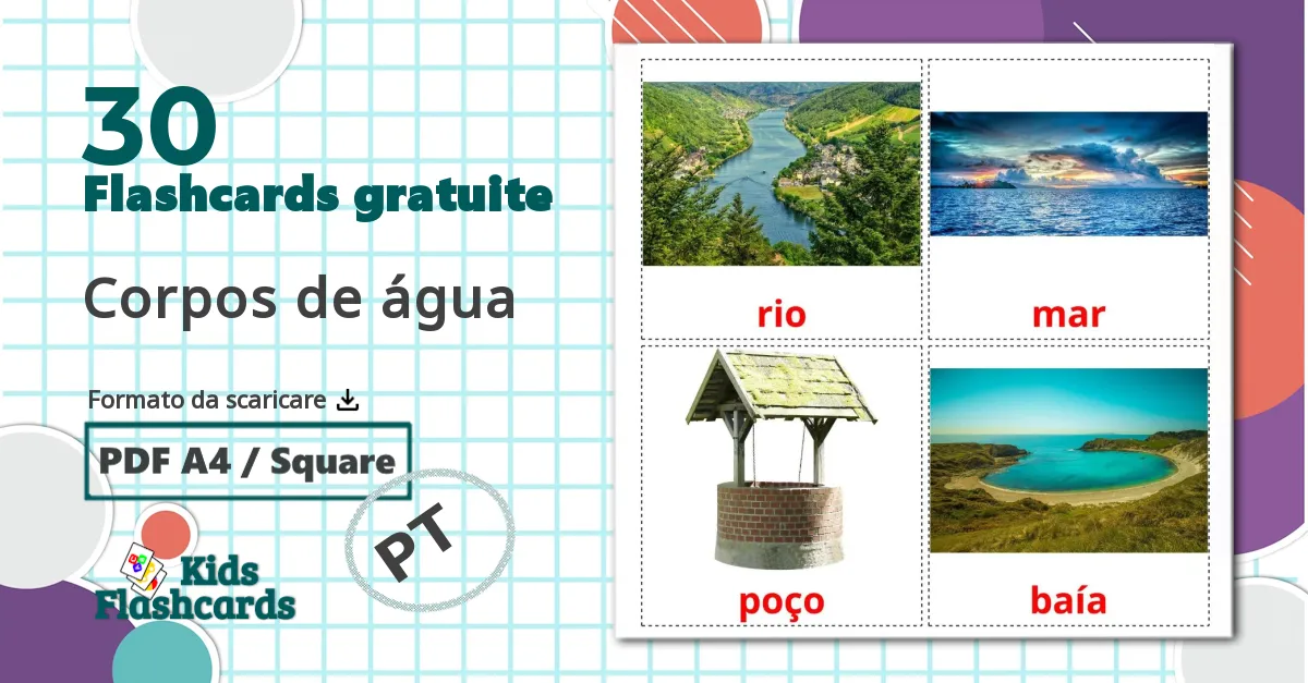 30 flashcards di Corpos de água