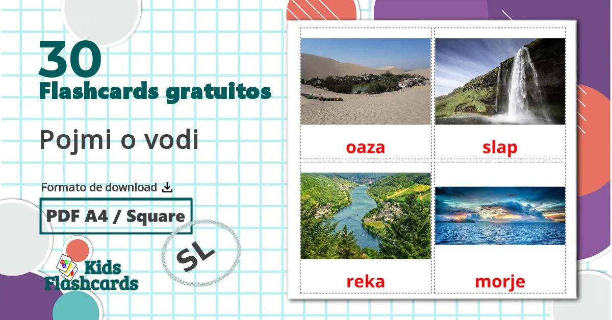 30 Flashcards de Pojmi o vodi