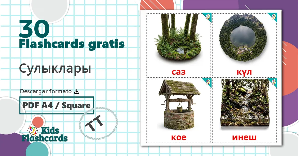 30 tarjetas didacticas de Cuerpos de agua