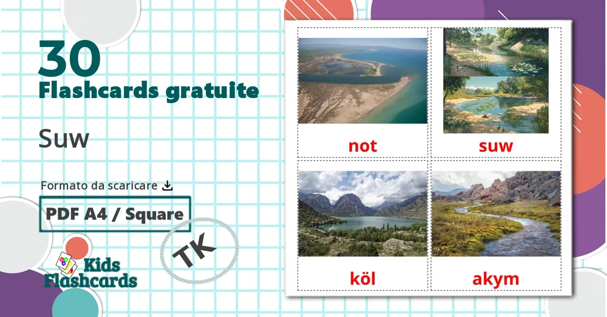 30 flashcards di Corpi d'acqua