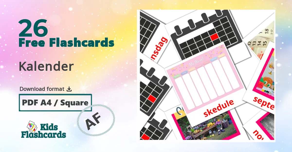 26 Kalender flashcards