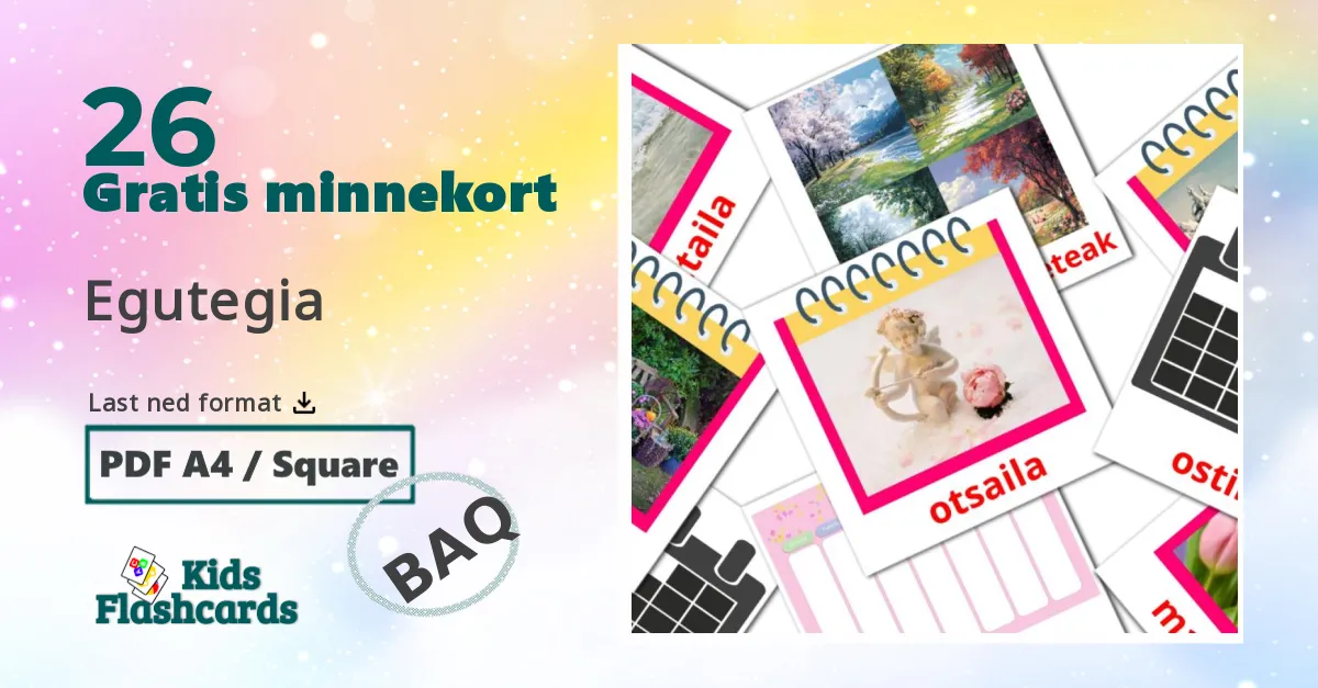 26 Egutegia bildekort