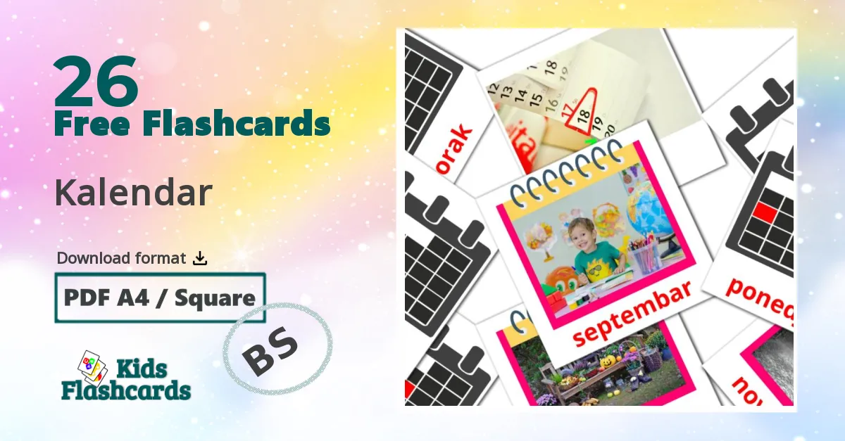 26 Kalendar flashcards