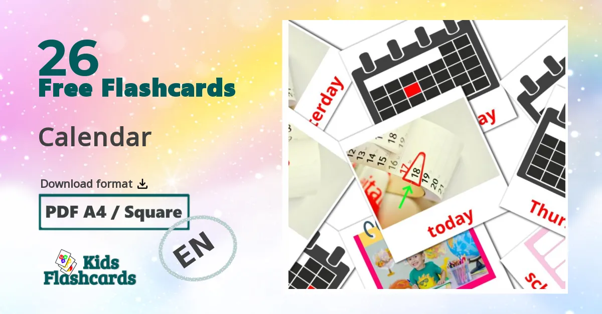 Calendar flashcards