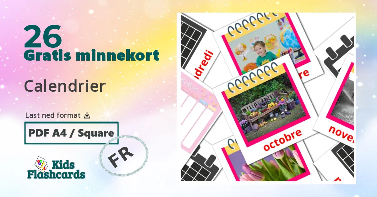 26 Calendrier bildekort