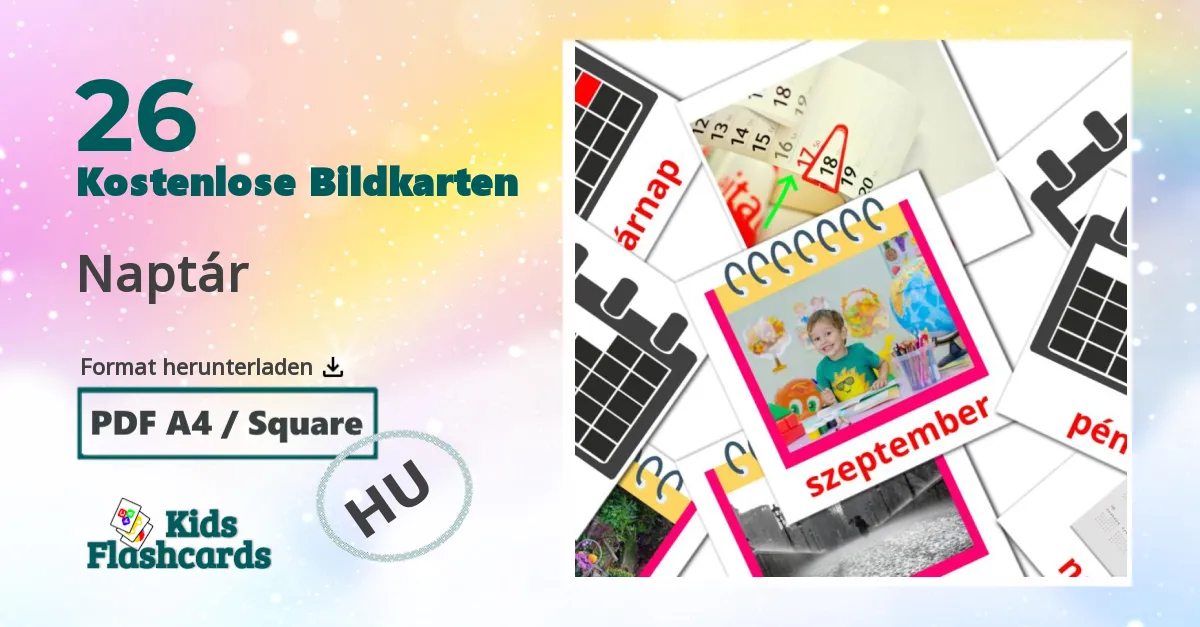 Bildkarten für Kalender