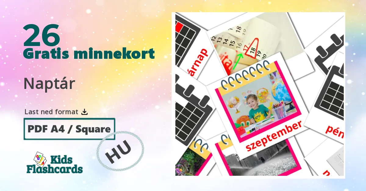 26 Naptár bildekort