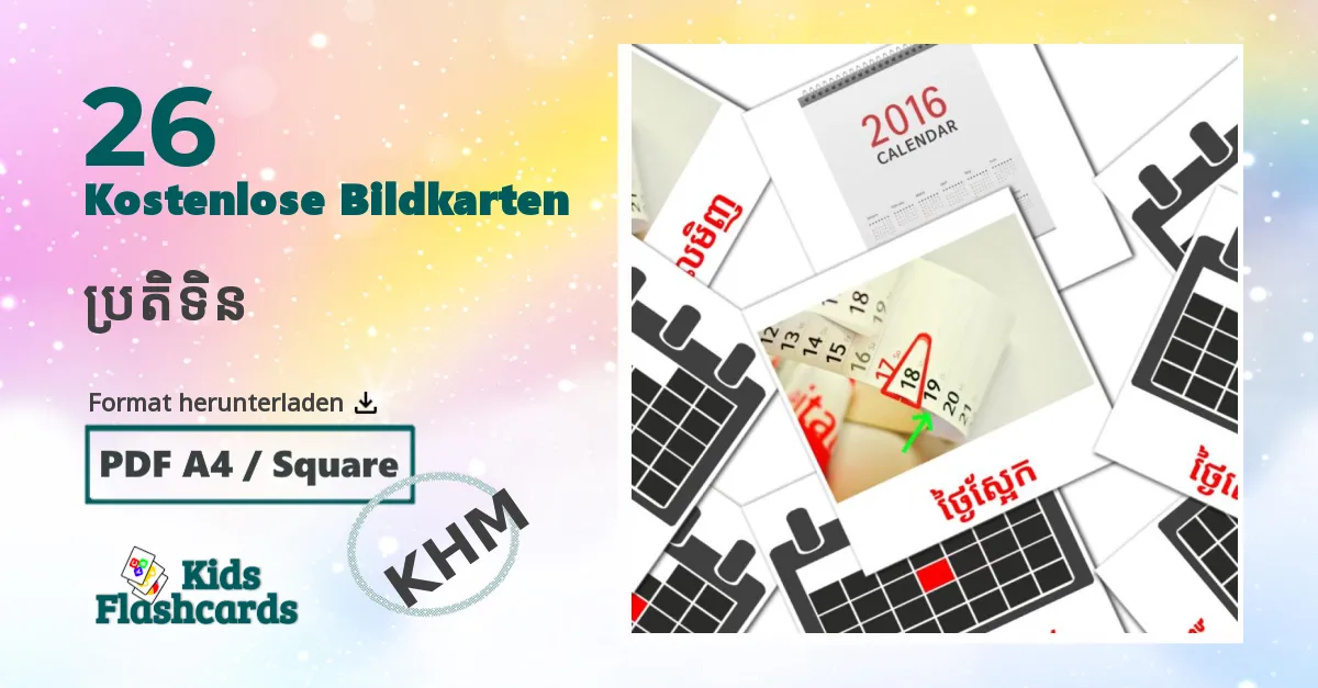 Bildkarten für Kalender