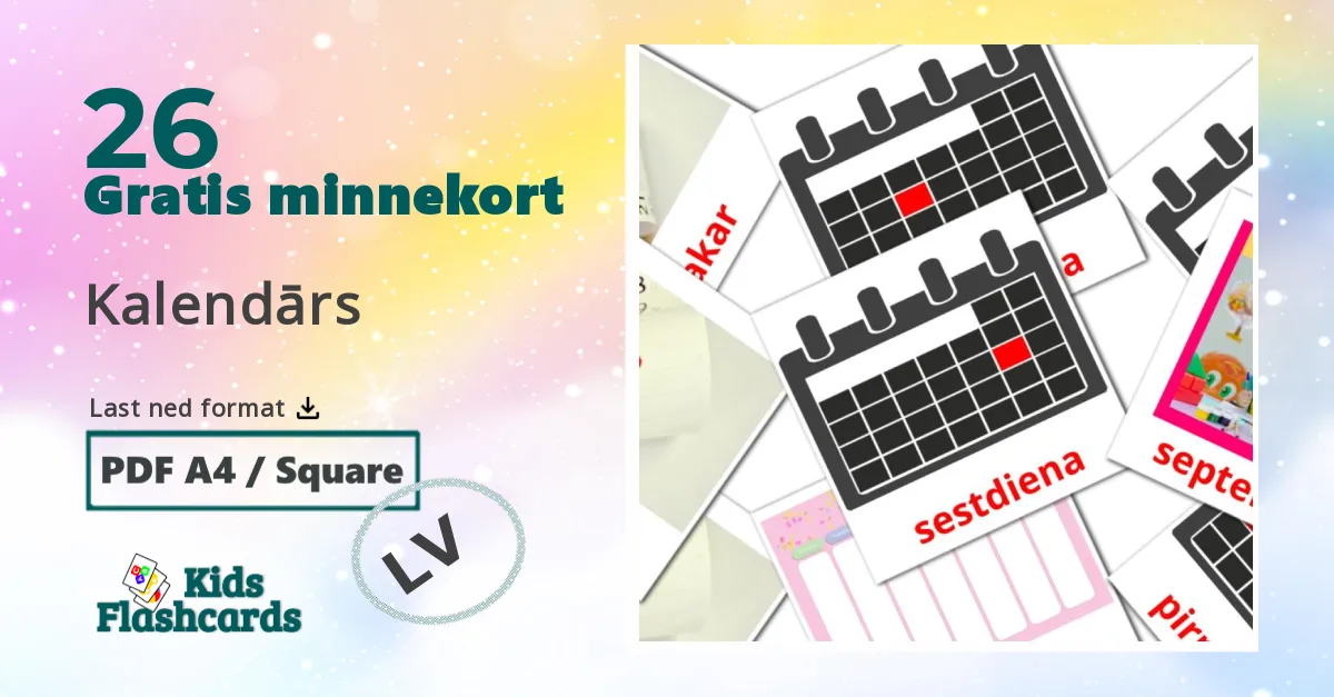 26 Kalendārs bildekort