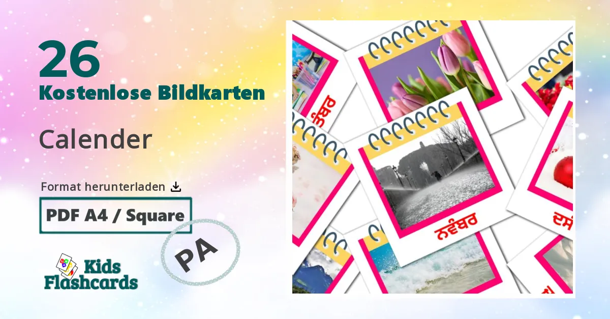 Bildkarten für Farben und Formen