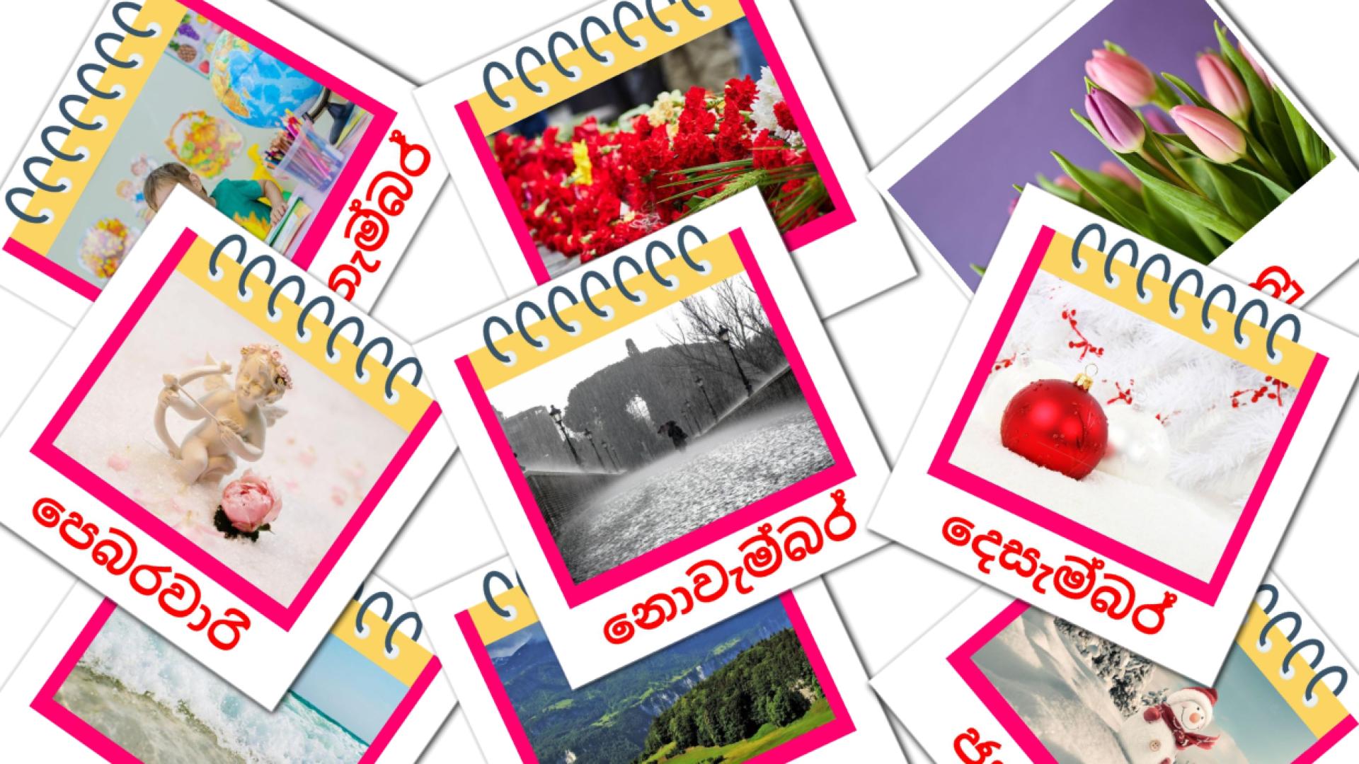Карточки Домана දින දර්ශනය  на сингальском языке