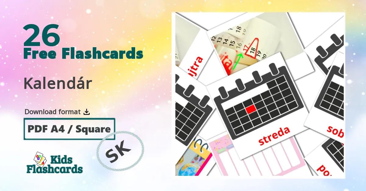 Calendar flashcards