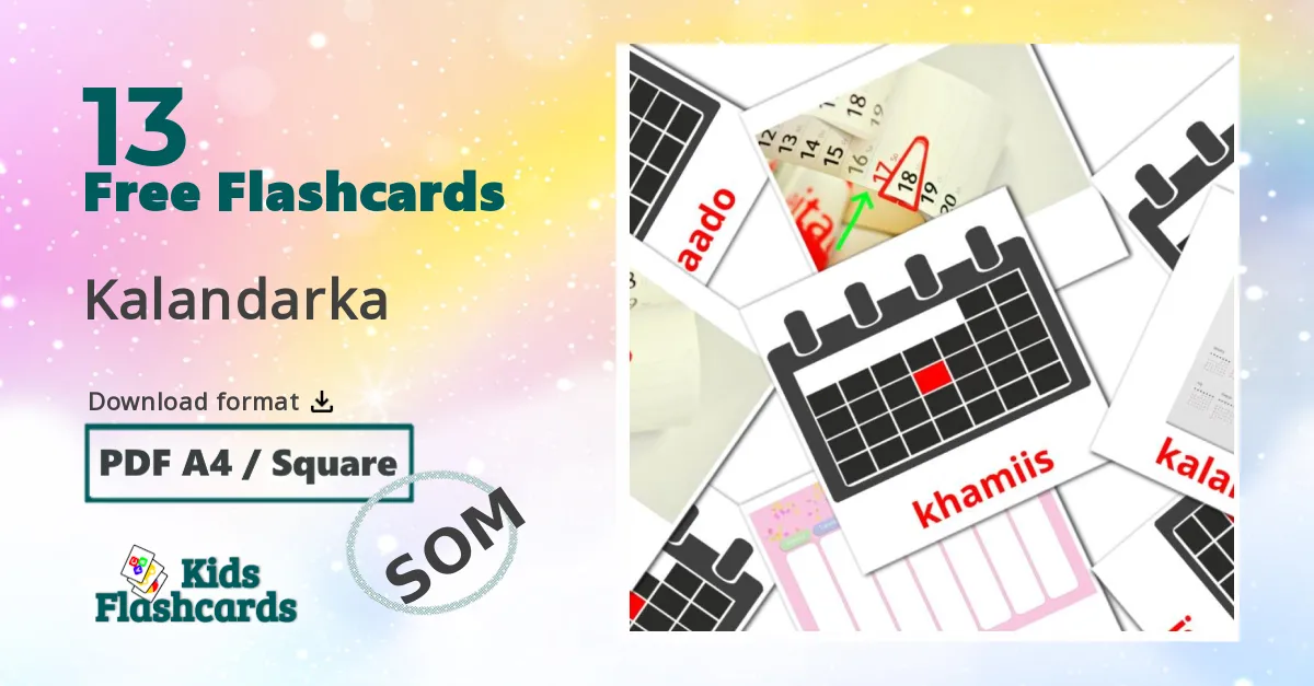 Calendar flashcards