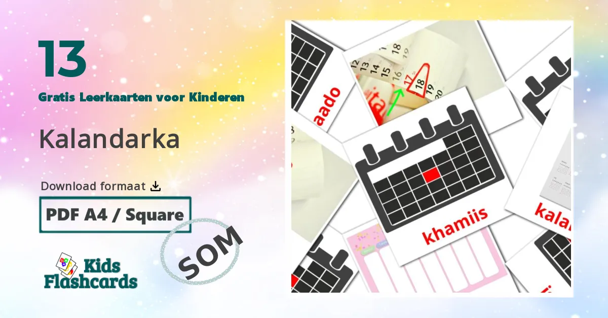 Kalender Leerkaarten voor kinderen