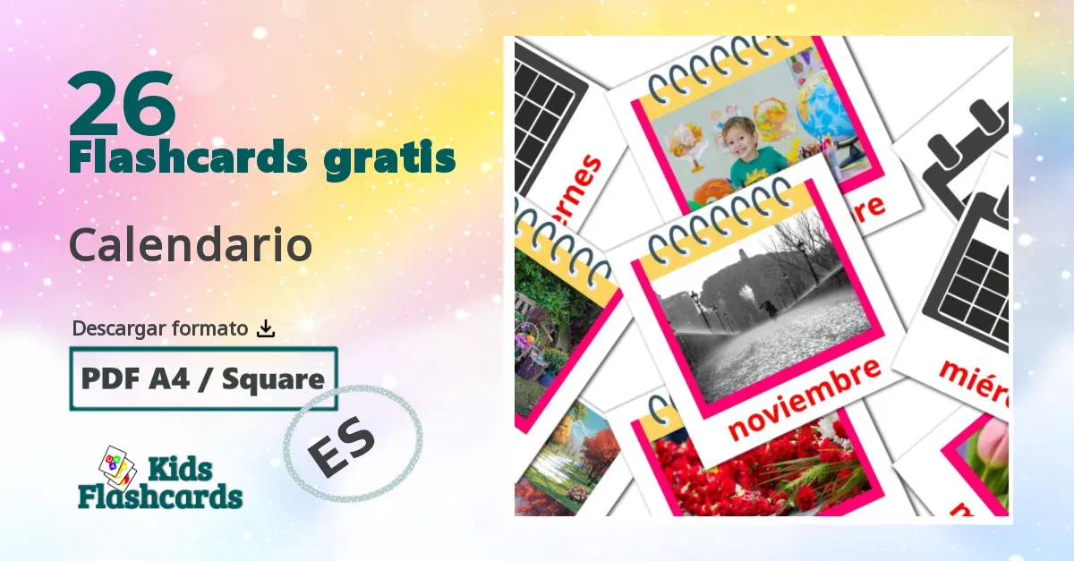 cantonés tarjetas de vocabulario en Calendario