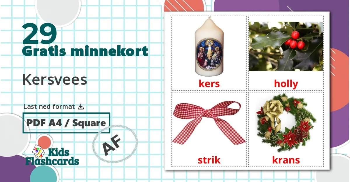 29 Kersvees bildekort