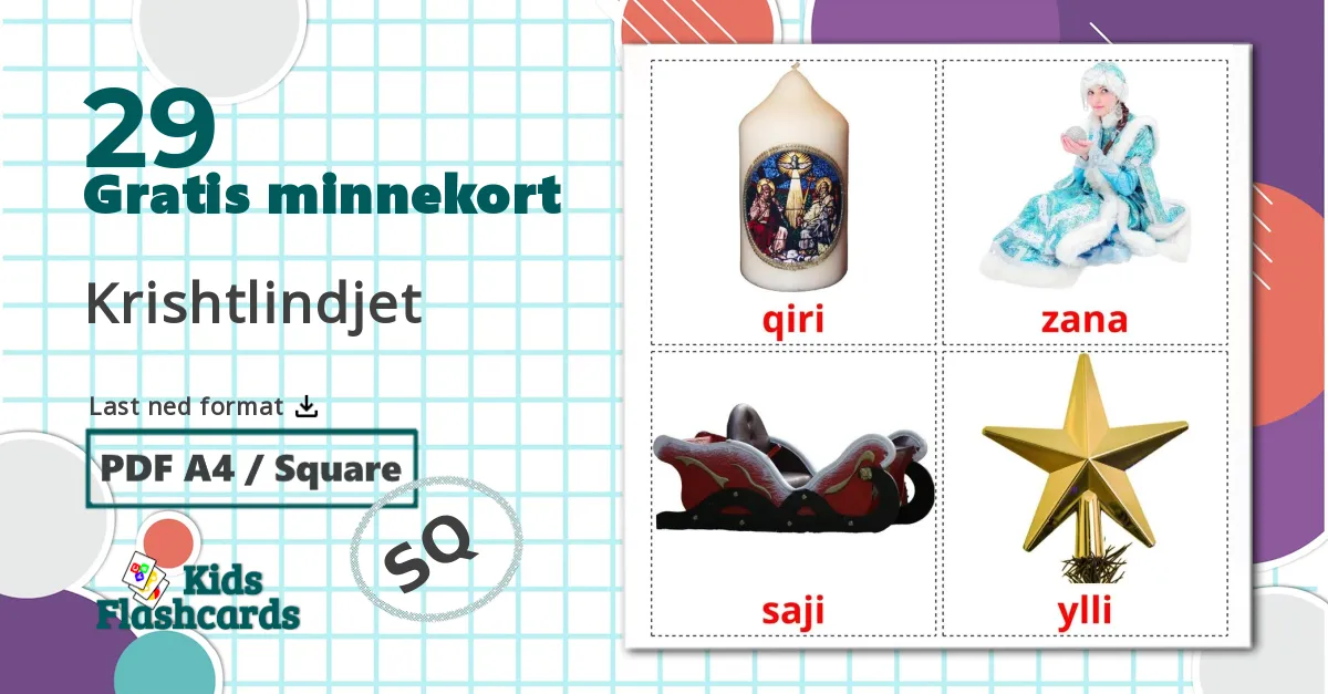 29 Krishtlindjet bildekort