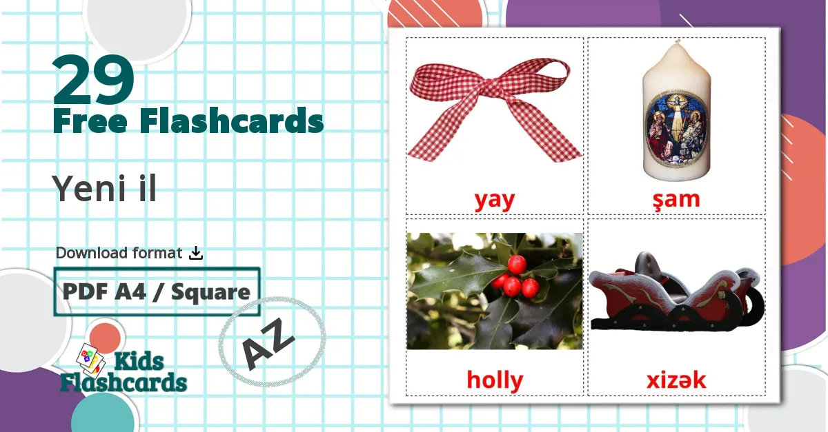 29 Christmas flashcards