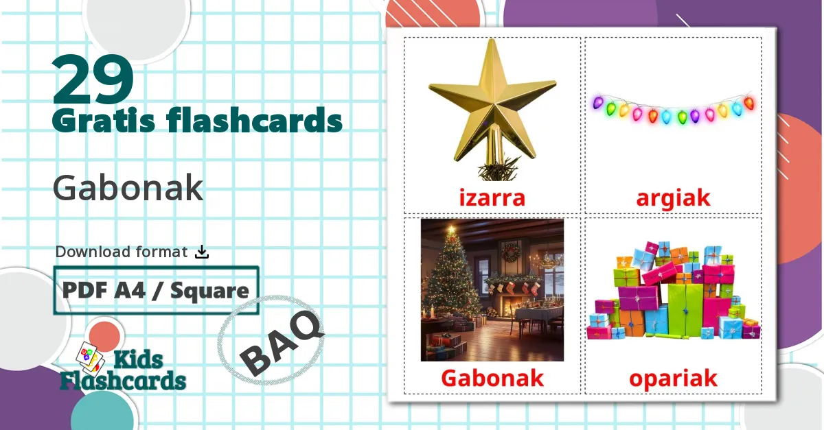 Jul - baskisk ordforrådskort
