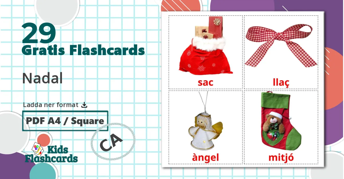 29 Nadal bildkort för barn