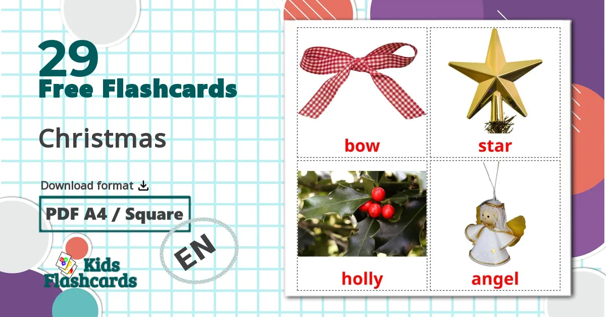 29 Christmas flashcards