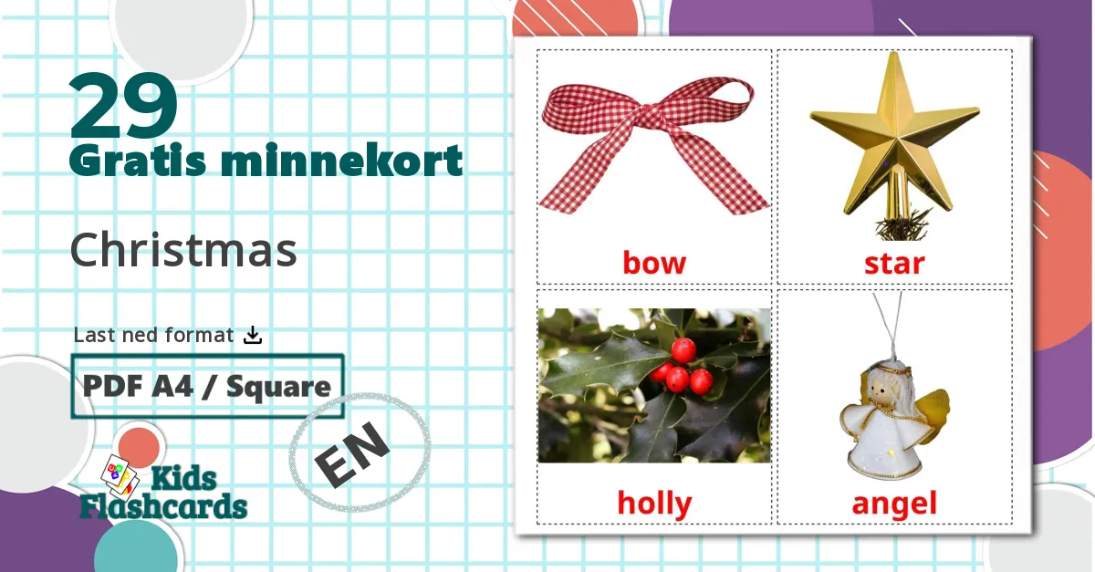 29 Christmas bildekort