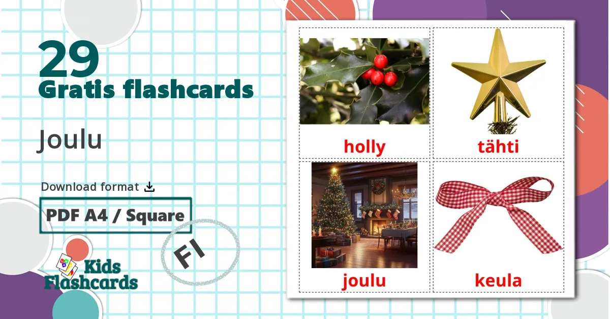 29 Joulu billedkort for børn
