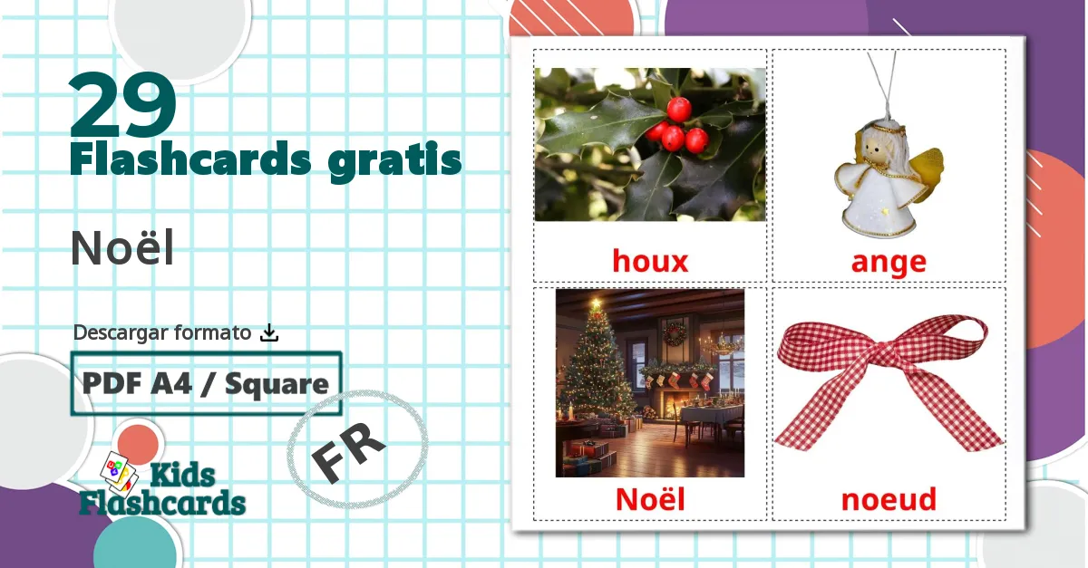 29 tarjetas didacticas de Noël