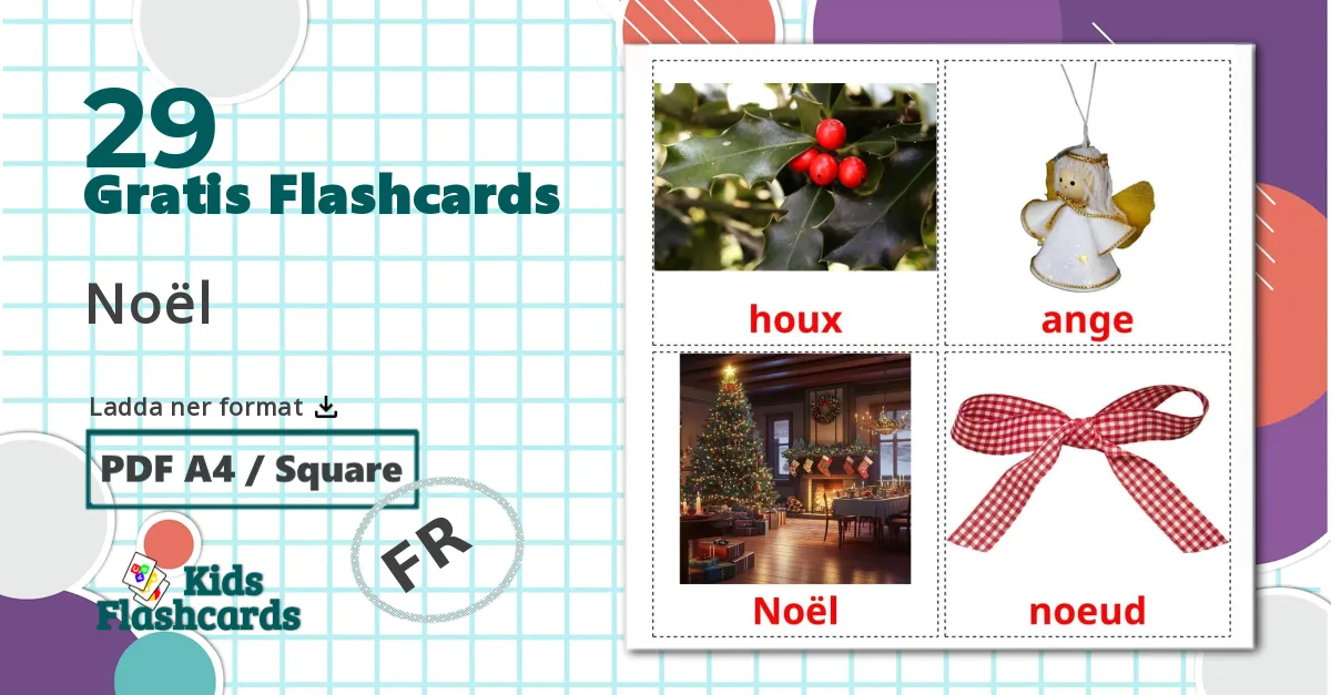 29 Noël bildkort för barn