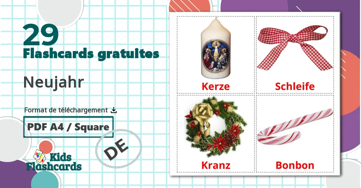 Noël - cartes de vocabulaire allemand