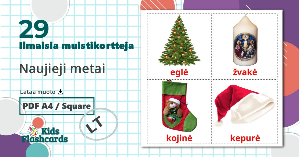 29 Naujieji metai lasten kuvakortit