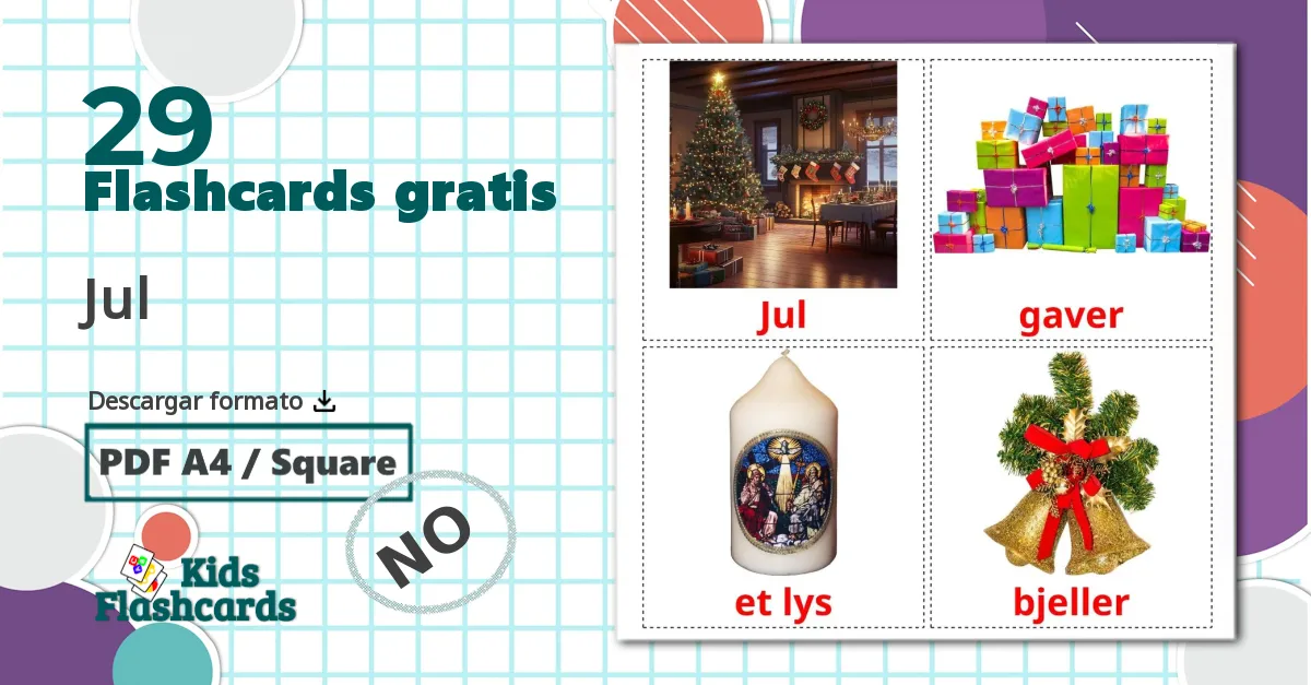 29 tarjetas didacticas de Jul