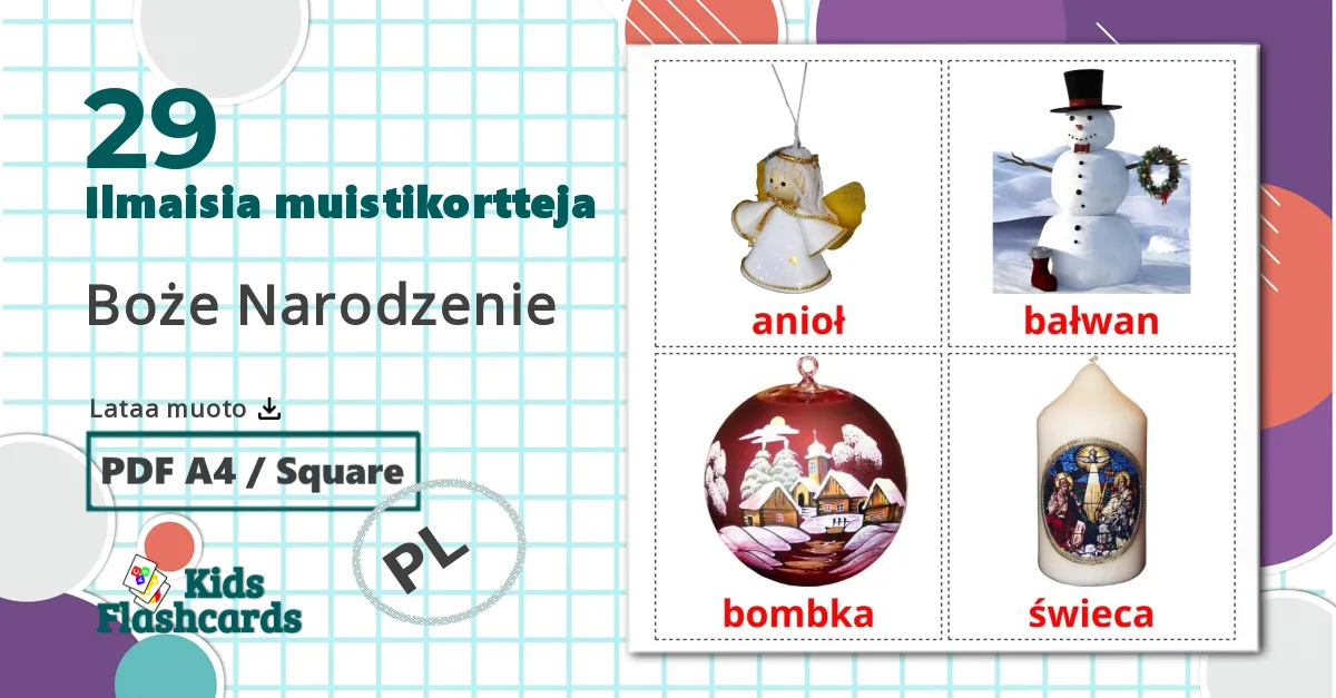 29 Boże Narodzenie lasten kuvakortit