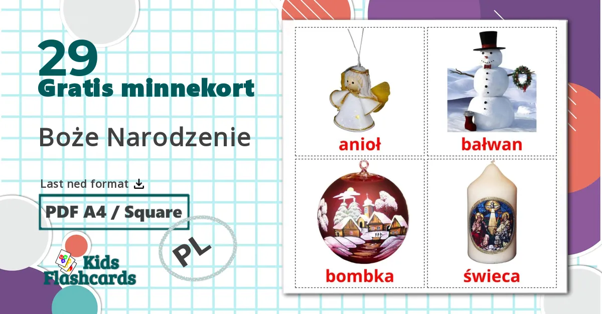 29 Boże Narodzenie bildekort