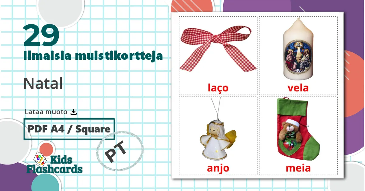 29 Natal lasten kuvakortit