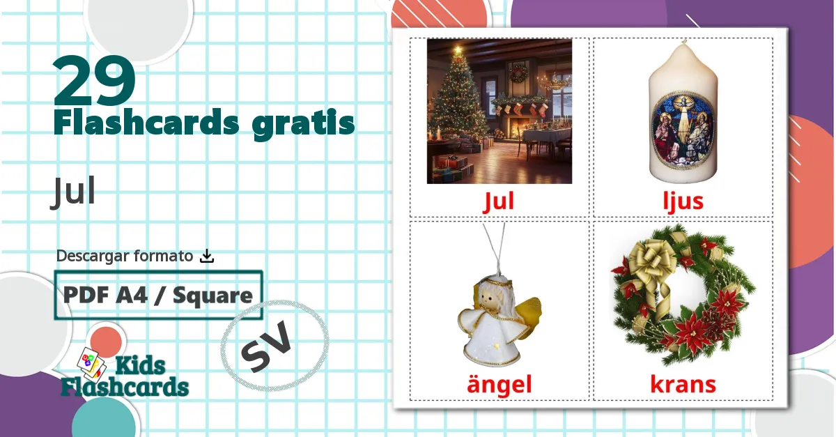 29 tarjetas didacticas de Jul