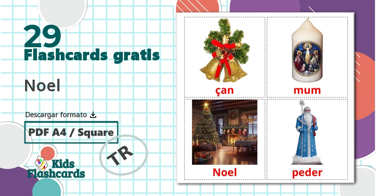 29 tarjetas didacticas de Noel