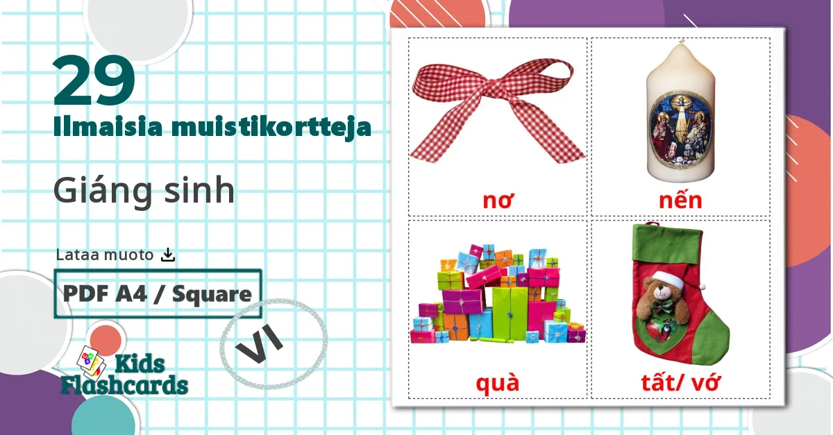 29 Giáng sinh lasten kuvakortit